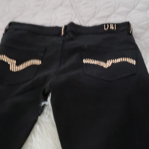 U&J COUTURE BLACK STUDDED STONES. - Picture 5 of 6